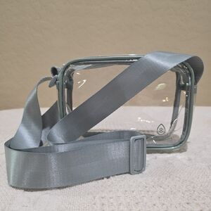 ThermoFlask Clarity Green & Clear Rectangle Stadium Concert Purse Crossbody Bag